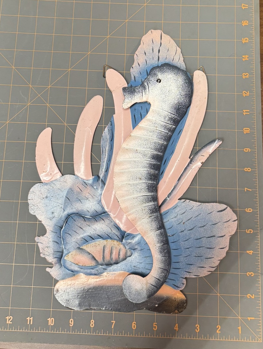 Vintage seahorse wall art