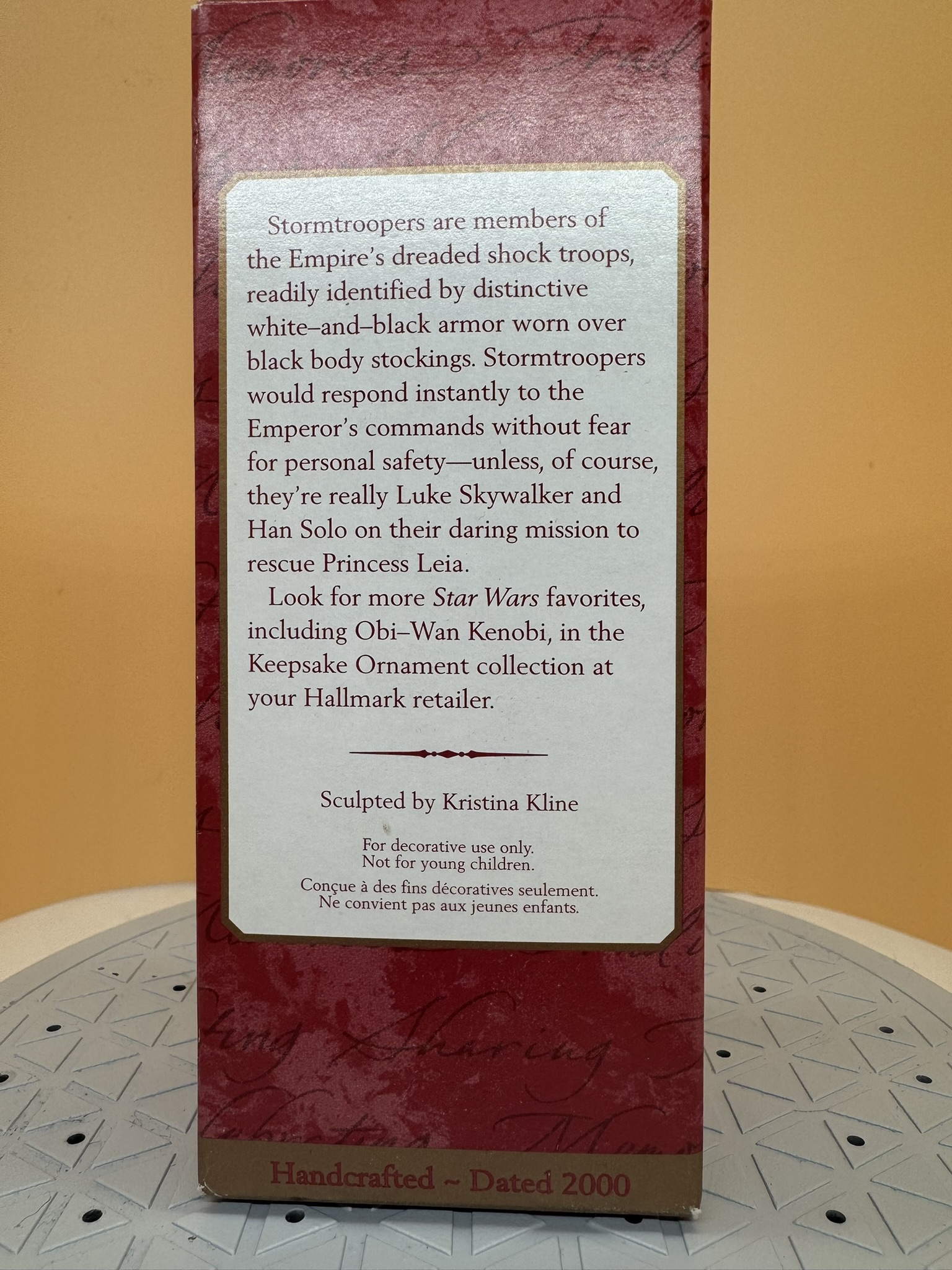 Star Wars Ornament - Stormtrooper - 2000 - NIB - Image 2