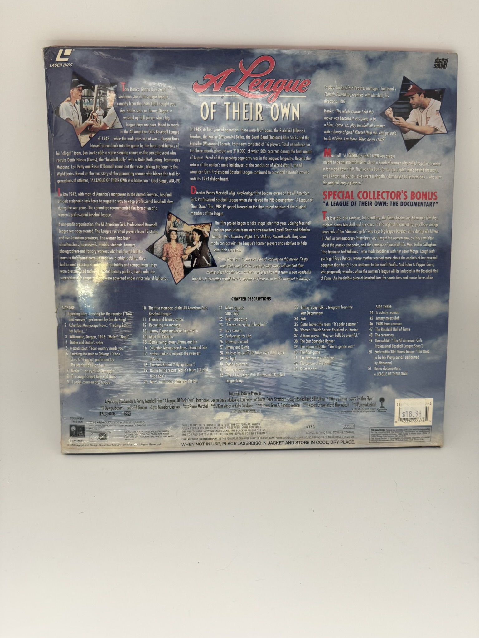 A League of Their Own (1992) - "Collector's Edition" **SEALED - LaserDisc - Image 2