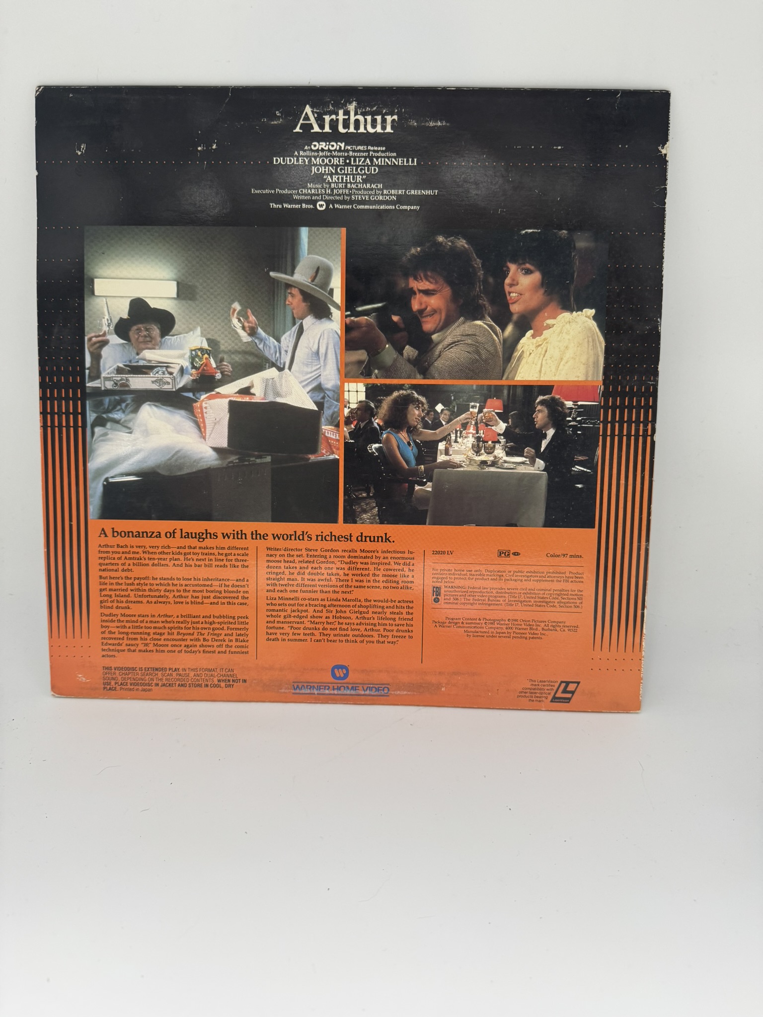 Arthur (1981) - LaserDisc - Image 2