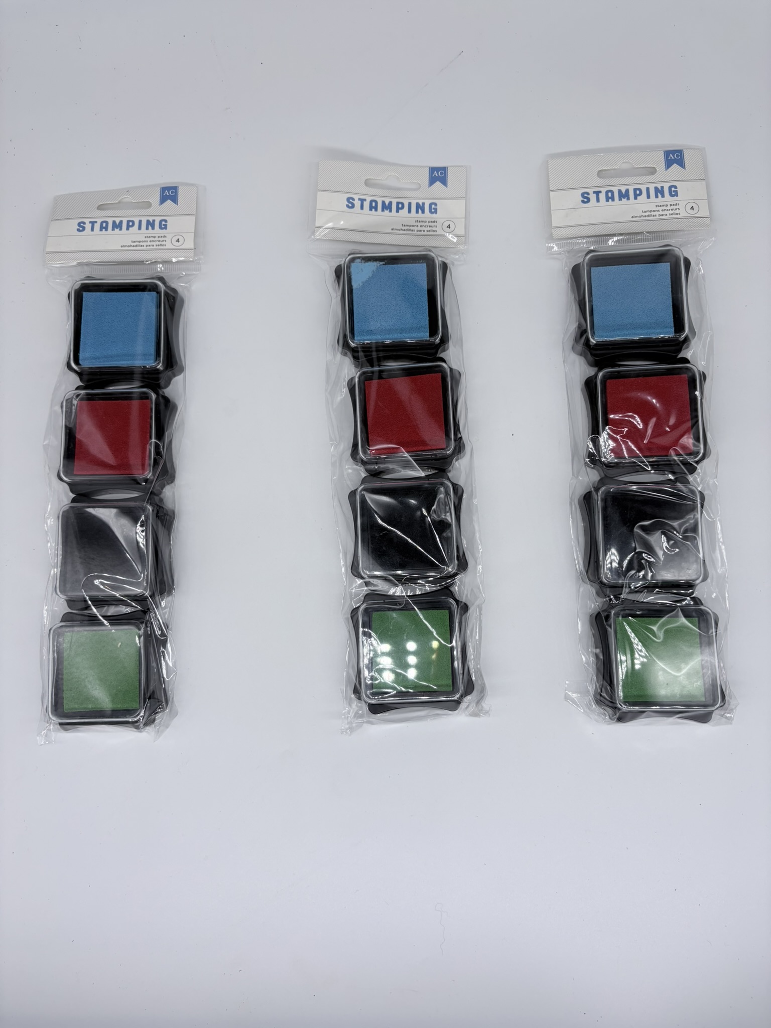 3 Packs of Stamping Pads (12 Pads Total)