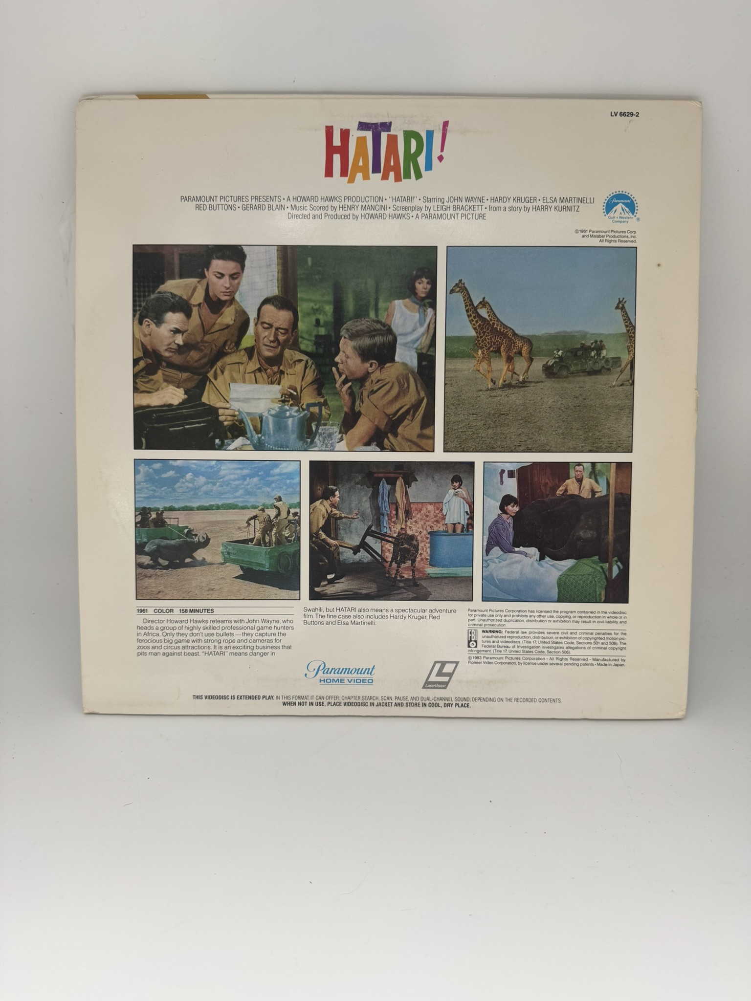 Hatari! - LaserDisc - Image 2
