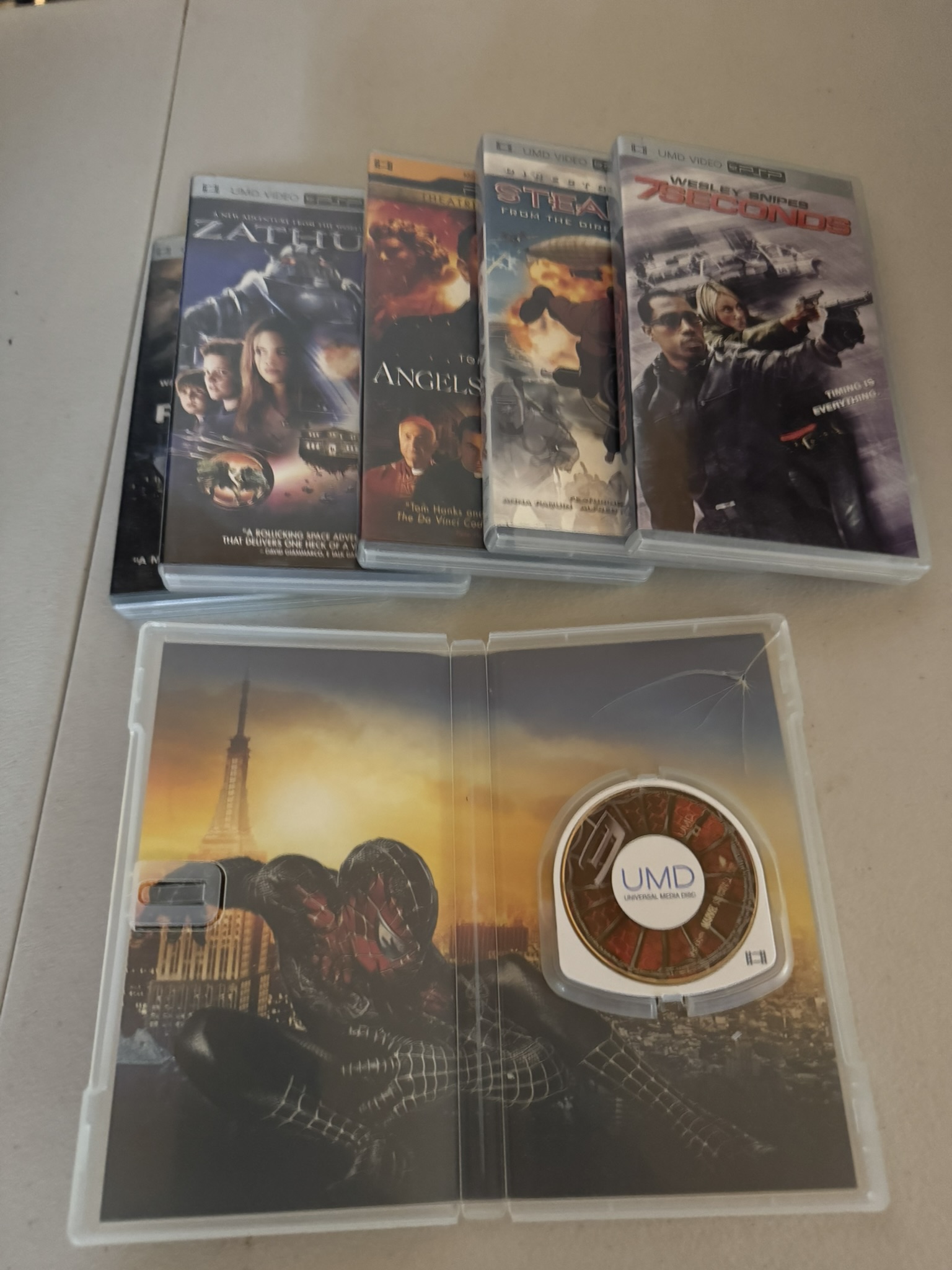 Lot of 6 Sony PSP UMD Videos, Spiderman-3, 7 Seconds, more...!