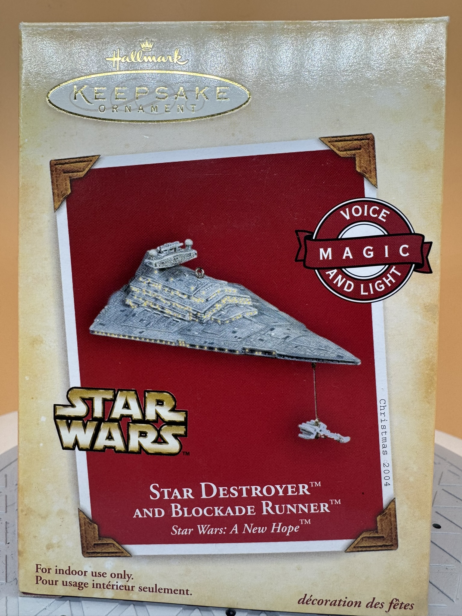 Star Wars Ornament - Star Destroyer with Blockade Runner- 2004 - NIB