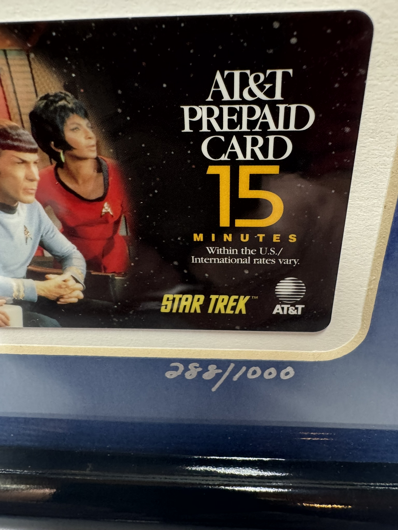 1998 Star Trek Original Series AT&T Prepaid Cards Limited Edition 288/1000 - Image 3