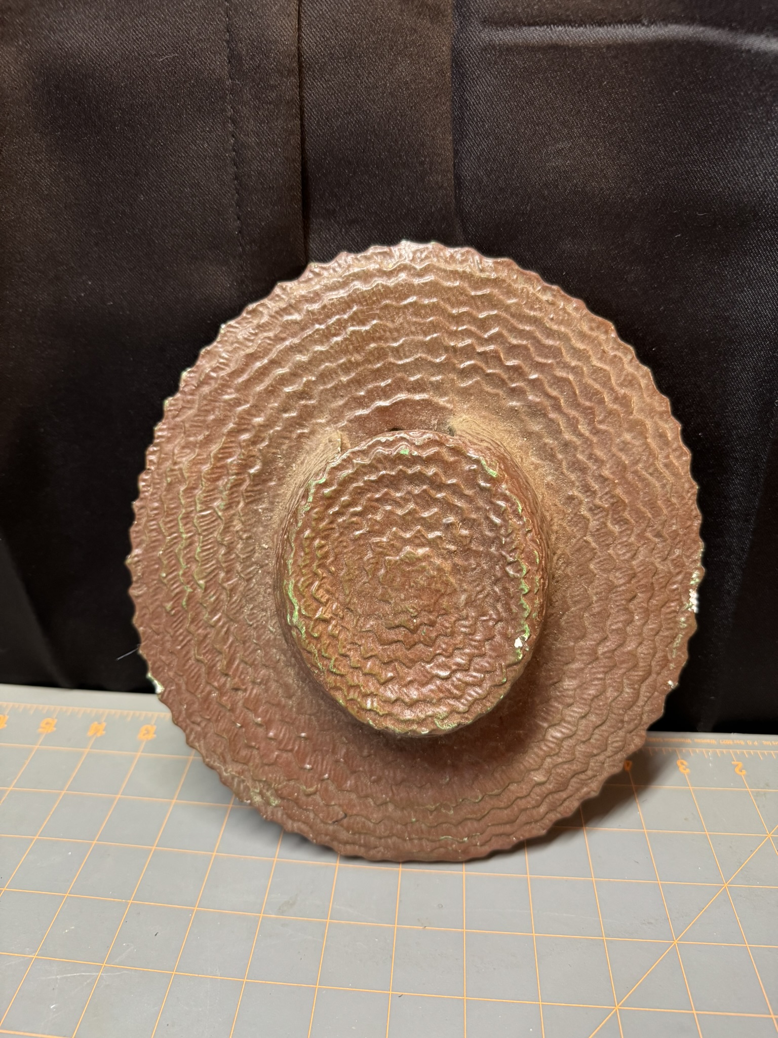 Vintage 1960s-70s Ceramic Hanging Hat Decor - Mid-Century Trinket? Dish