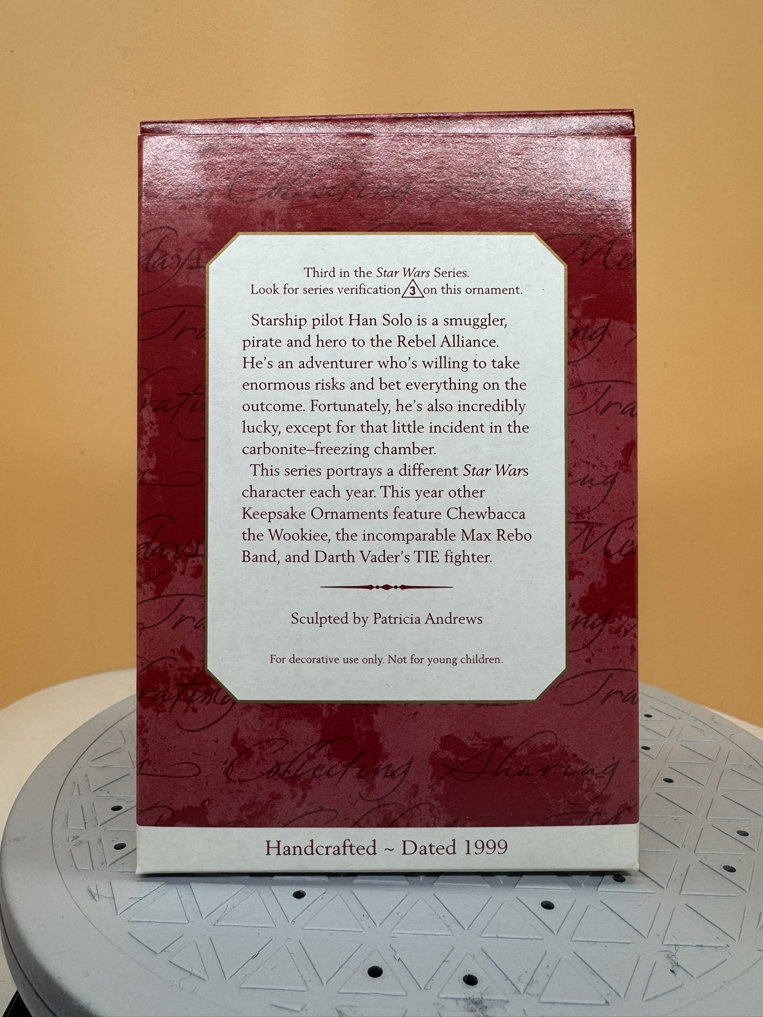 Star Wars Ornament - Han Solo - 1999 - NIB - Image 2
